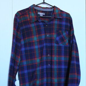 Natural Reflections Soft Cotton Plaid Shirt, XL